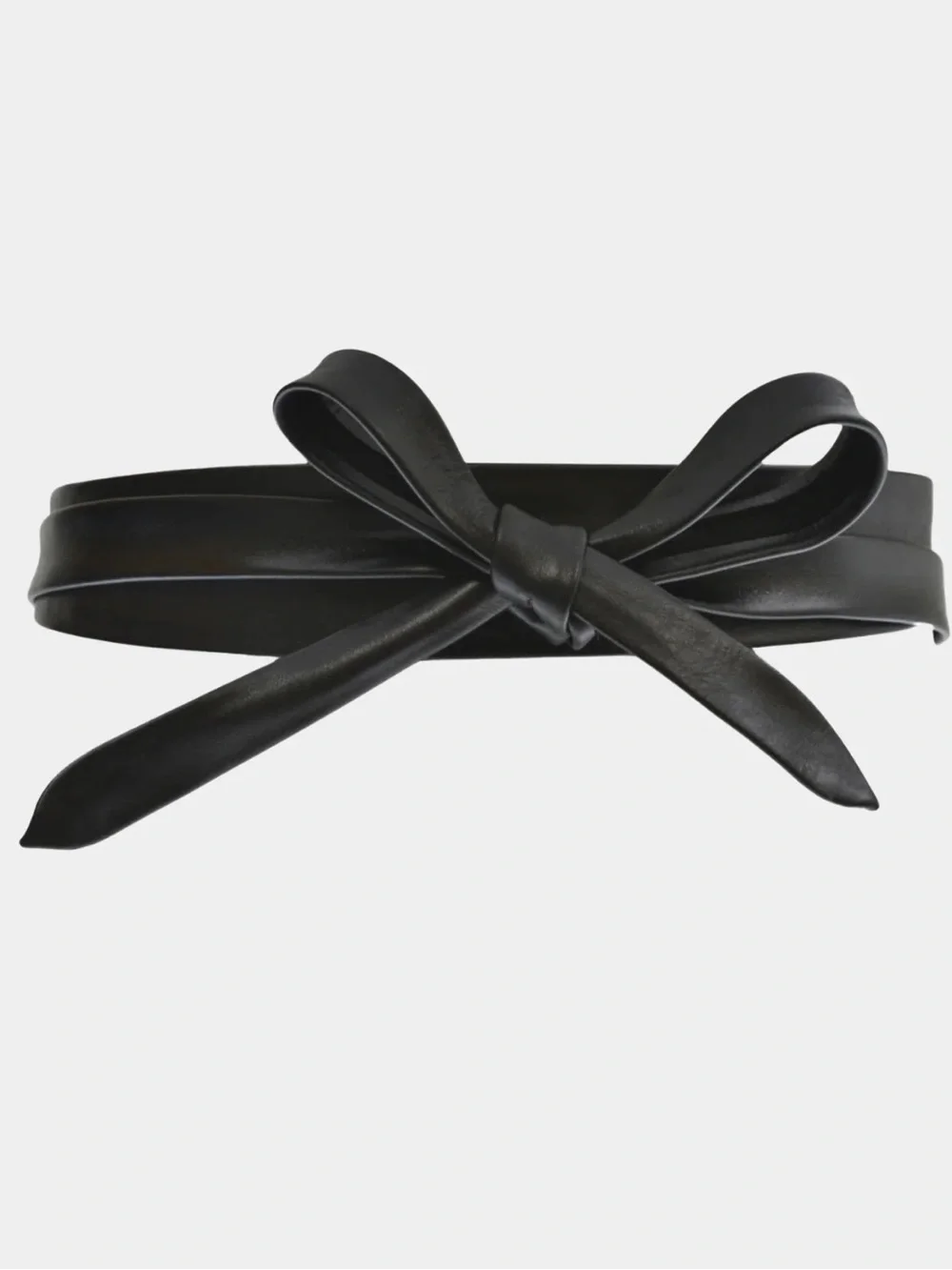 ADA | Midi Wrap Leather Belt - Black